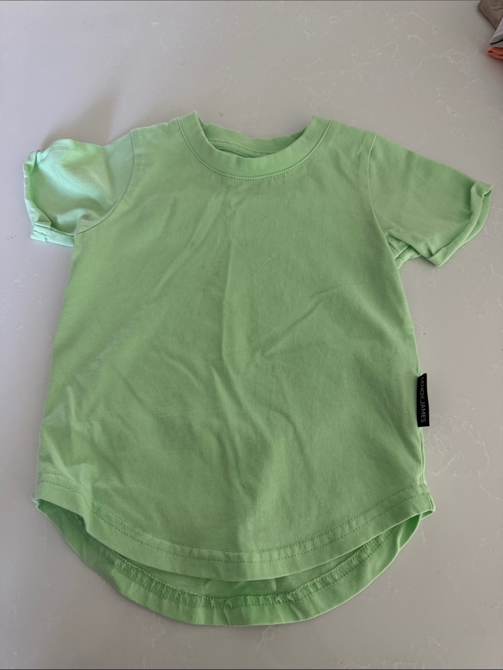 Kids Crewneck Short Sleeve Tee in Mint Green